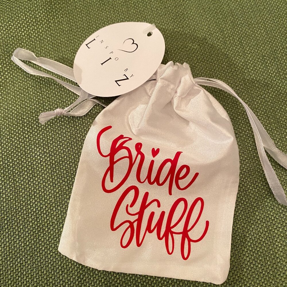 Custom Made to Order Bride, Groom, Bridesmaid Stuff silk Drawstring